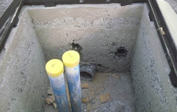 Manhole with Soil Vapour Extraction Pipework